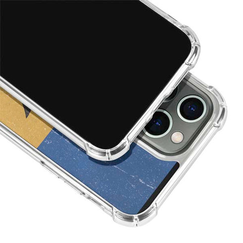 Barbados Flag Distressed iPhone 14 Pro Clear Case